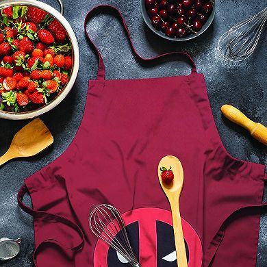 Bazillion Dreams Deadpool Unisex Apron - Water-Resistant, Red & Black Design for Cooking or BBQ