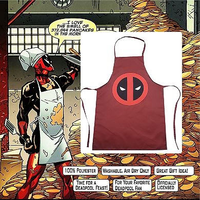 Bazillion Dreams Deadpool Unisex Apron - Water-Resistant, Red & Black Design for Cooking or BBQ