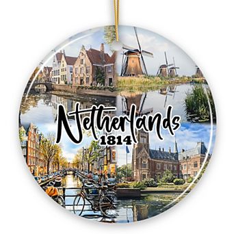 Picturesque Netherlands Heritage Christmas Ornament, Dutch Culture Travel Souvenir Gift Version 1