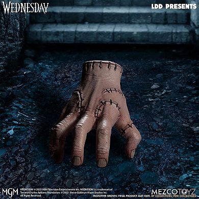 Mezco LDD Wednesday Addams 10" Living Dead Doll - Gothic Collectible Figure, 5 Points Articulation