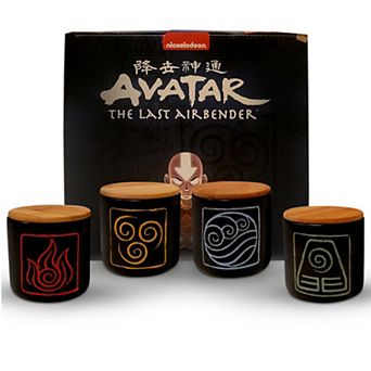 Bazillion Dreams Avatar The Last Airbender Mug Set - Four Nations Bamboo Lids - For Aang Fans