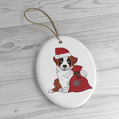 St Bernard Dog Christmas Ornament