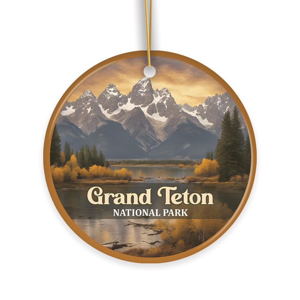 Grand Teton National Park Vintage Style Travel Decal – Vinyl Sticker, Made In USA, Multi-Color