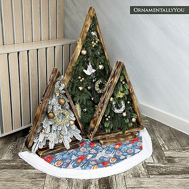 Scandinavian Forest Animal Pattern Tree Skirt (48 Inches)