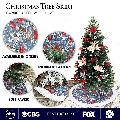 Scandinavian Forest Animal Pattern Tree Skirt (60 Inches)