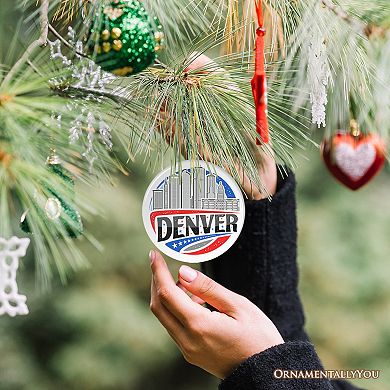 Urban Denver Retro Colorado Ornament, Souvenir Gift