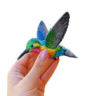 Graceful Hummingbird Iridescent Handcrafted Ornament, Glass Christmas Bird Tree Decoration