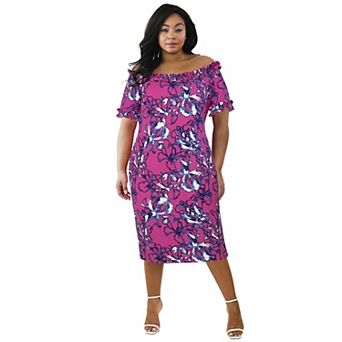 Marée Pour Toi Floral Midi Dress