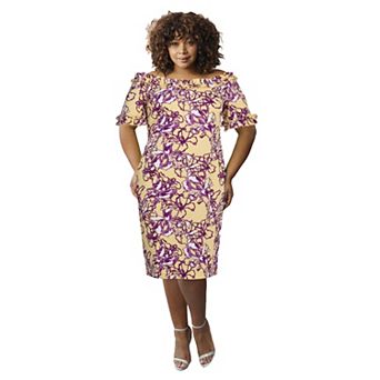 Marée Pour Toi Floral Midi Dress