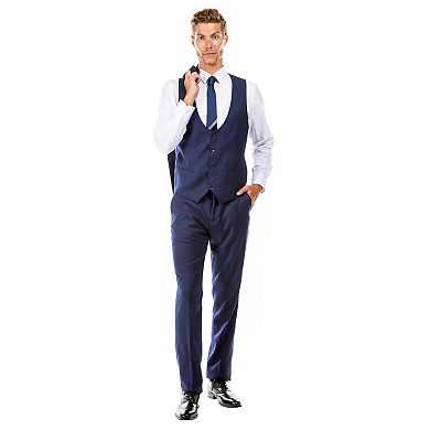 Men's 3pc Pinstripe Hybrid-Fit Suit Set