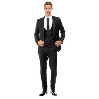 Men's 3 pc Pinstripe Hybrid-Fit Suit Set