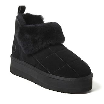 Dearfoams Bayswater Puff Women's Platform Shearling Bootie Slippers