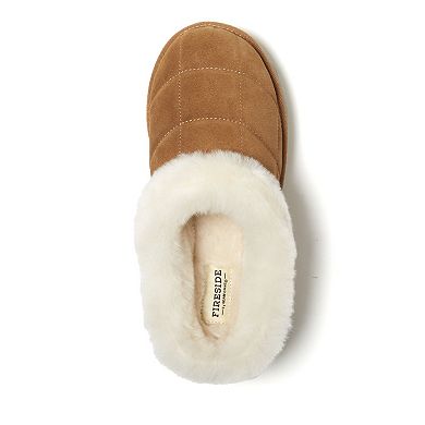 Fireside by Dearfoams Bendigo Women's Puff Platform Suede Clog Slippers