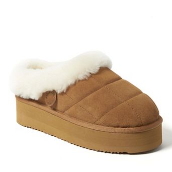 Fireside by Dearfoams Bendigo Women's Puff Platform Suede Clog Slippers