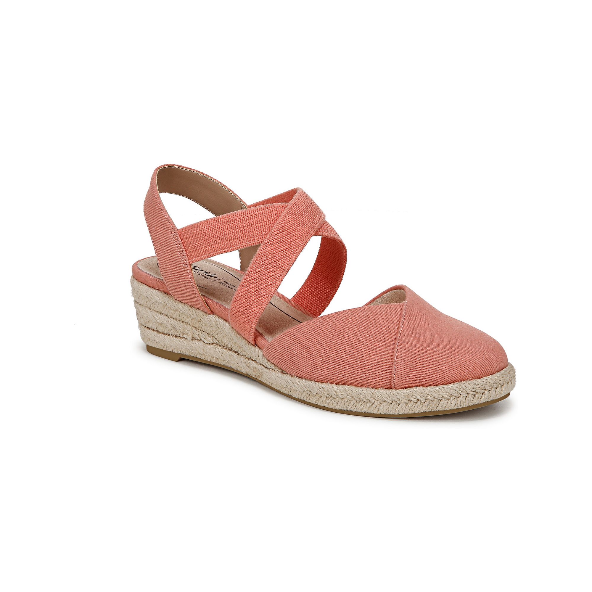 LifeStride Kimball Womens Espadrille Slip-On Wedges, Size: 5.5, Pink Pink
