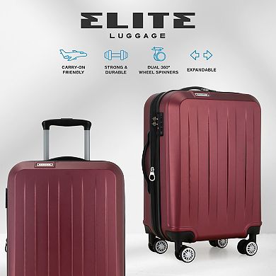 Elite Luggage Dori Hardside Expandable Luggage 3-piece Set