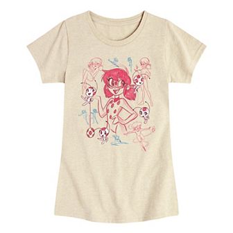 Girls 7-16 Miraculous Ladybug Sketch Tee