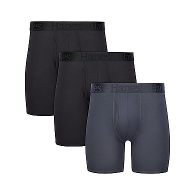 Men's Hanes® Originals 3-Pack Ultimate SuperSoft Boxer Briefs with Total Support Pouch