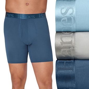 Men's Hanes® Originals 3-Pack Ultimate SuperSoft Boxer Briefs with Total Support Pouch