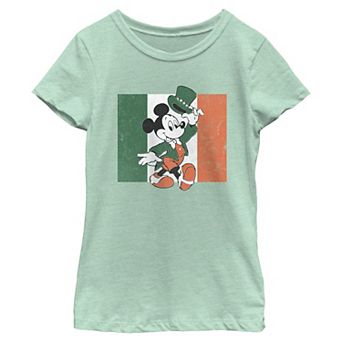 Disney's Mickey Mouse Ireland Flag Girls 7-16 Graphic Tee