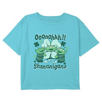 Disney / Pixar's Toy Story Aliens Ooooohhh Shenanigans Girls 7-16 Cropped Graphic Tee
