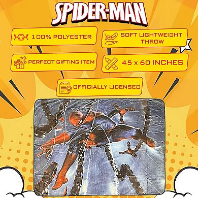 Marvel Spider-man Doc Ock Fleece Softest Throw Blanket For Adults & Kids, Measures 60 X 45 Inch