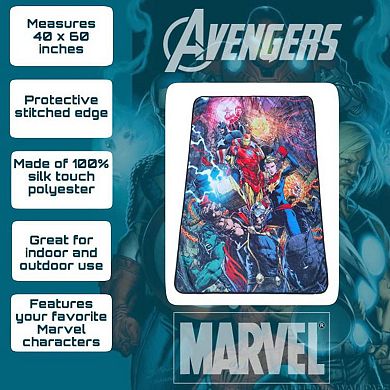 Marvel Avengers Fleece Softest Comfy Throw Blanket For Adults & Kids, Measures 60 X 45 Inches