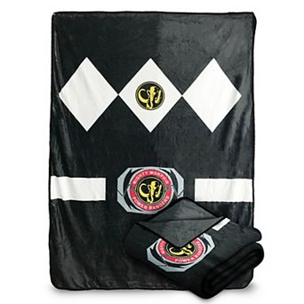 Bazillion Dreams Mighty Morphin Black Ranger Fleece Soft Throw Blanket, Measures 45 x 60 inch