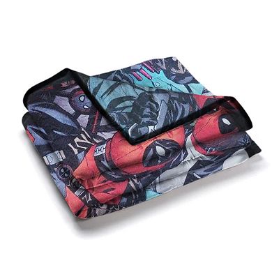 Marvel Deadpool Faces Fleece Softest Throw Blanket, Measures 60 X 45 Inches