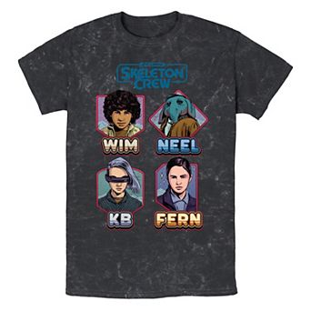 Men's Star Wars Skeleton Crew Character Portraits Graphic Tee