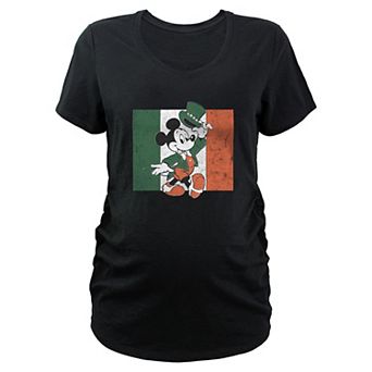Disney's Mickey Mouse Ireland Flag Maternity Graphic Tee