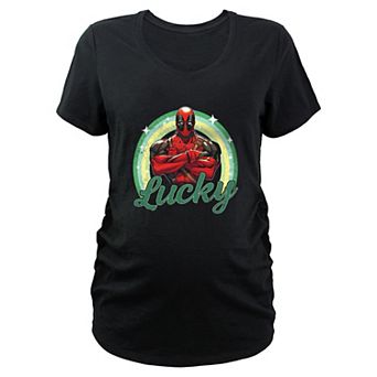 Maternity Marvel Deadpool Lucky Graphic Tee