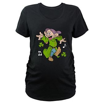 Disney's Snow White And The Seven Dwarfs Dopey Irish Jig Dance Maternity Graphic Tee