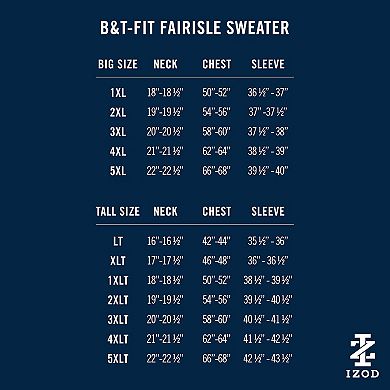 Big & Tall IZOD Holiday Fair Isle Quarter-Zip Sweater