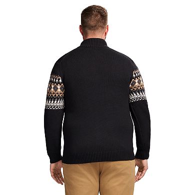 Big & Tall IZOD Holiday Fair Isle Quarter-Zip Sweater