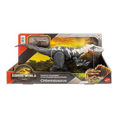 Mattel Jurassic World Rebirth Gigantic Thrashers Chilantalsaurus Dinosaur Figure