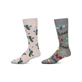 Men's 2 Pair Pack Novelty Sports Crew Socks