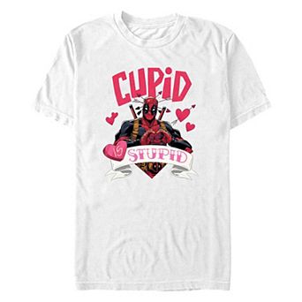 Men's Marvel Deadpool Cupid Is Stupid Graphic Tee