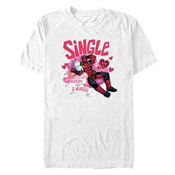 Men's Marvel Deadpool Single And Ready To Mingle Graphic Tee