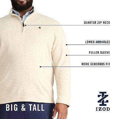Big & Tall IZOD Sweater Fleece Quarter Zip Pullover