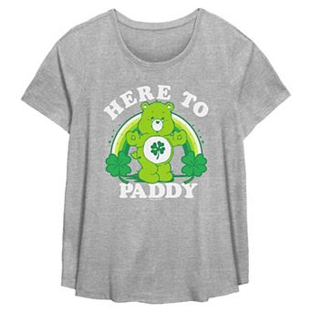 Plus Size Care Bears Good Luck Bear Here To Paddy Flowy Graphic Tee