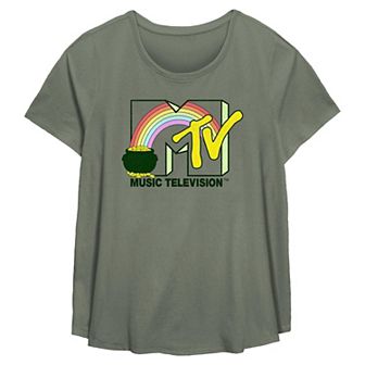 Plus Size MTV Pot Of Gold Flowy Graphic Tee