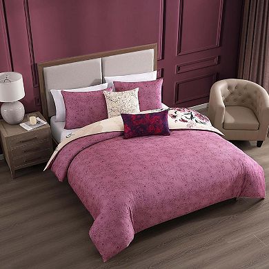 Bebejan Plum Haze 5 Piece Reversible Comforter Set