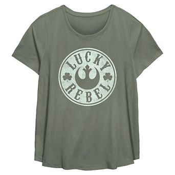 Plus Size Star Wars Lucky Rebel Flowy Graphic Tee