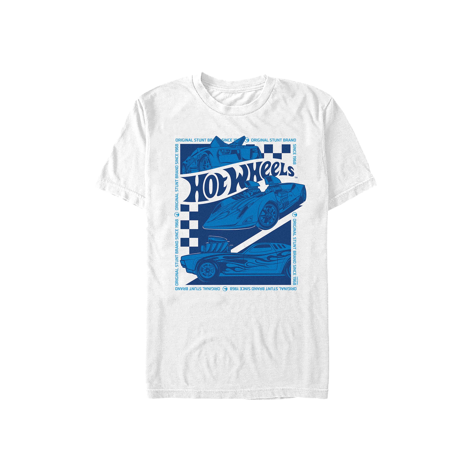 Mens Hot Wheels Original Stunt Brand Since 1968 Graphic Tee, Size: XS, Whi