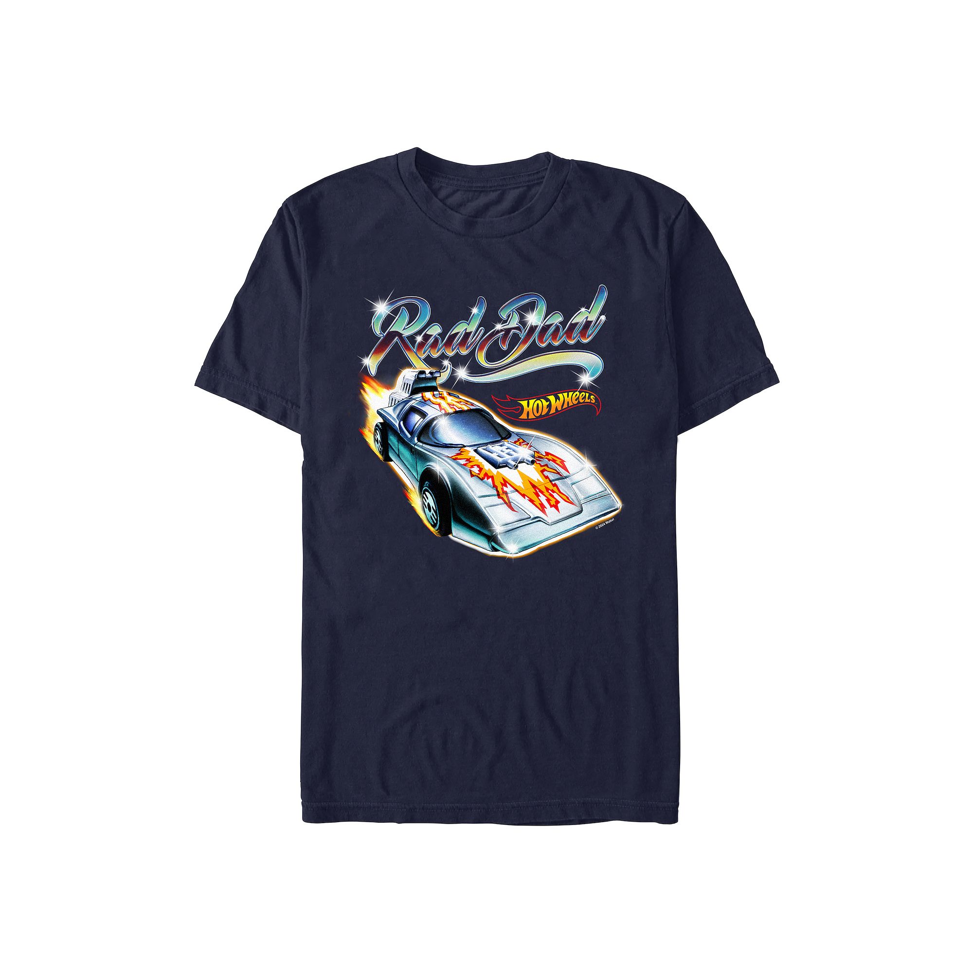 Mens Hot Wheels Rad Dad Graphic Tee, Size: XS, Blue