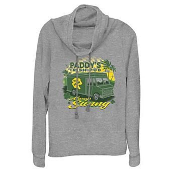 Women's It's Always Sunny In Philadelphia Paddy's Irish Pub Cowlneck Graphic Lightweight Long Sleeve
