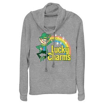 Women's Lucky Charms Cowlneck Graphic Lightweight Long Sleeve