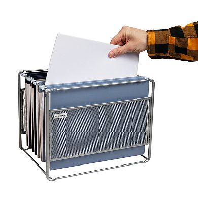 Mind Reader Desktop File Folder Organizer Box