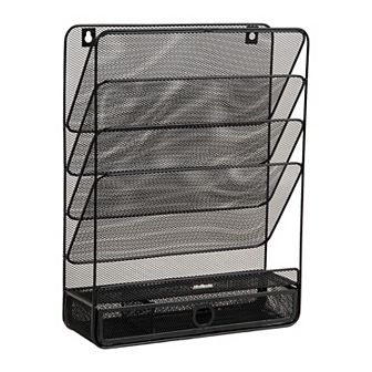 Mind Reader 4 tier Vertical Wall Mount File Storage